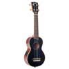 solid top soprano ukulele, with MEQ2 9v preamp, black, with bag