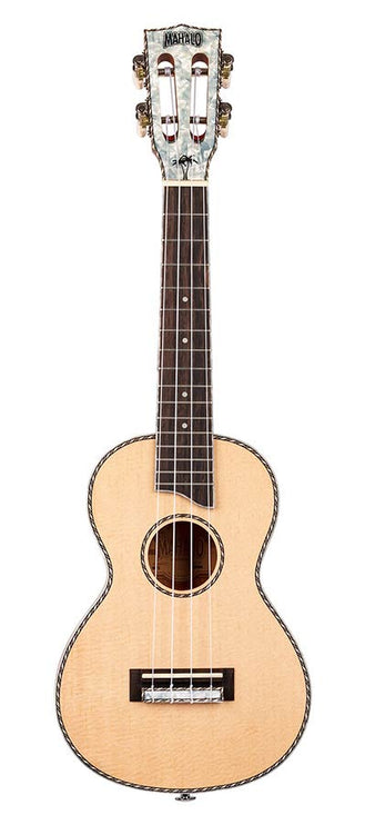 solid top concert ukulele, natural, with bag