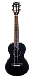 solid top tenor ukulele, black, with bag