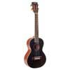 solid top tenor ukulele, black, with bag