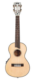 solid top tenor ukulele, with MEQ2 9v preamp, natural, with bag