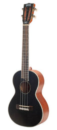 solid top tenor ukulele, with MEQ2 9v preamp, black, with bag