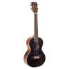 solid top tenor ukulele, with MEQ2 9v preamp, black, with bag