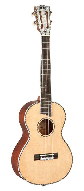 solid top baritone ukulele, natural, with bag