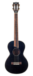 solid top baritone ukulele, black, with bag