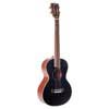 solid top baritone ukulele, black, with bag