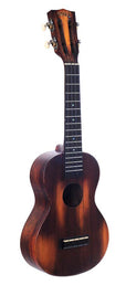 all solid concert ukulele, historic brown, with heavy duty bag