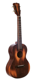 all solid tenor ukulele, historic brown, with heavy duty bag