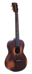 all solid baritone ukulele, historic brown, with heavy duty bag