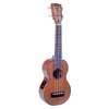 all solid soprano ukulele, with MEQ2 9v preamp, natural, with bag