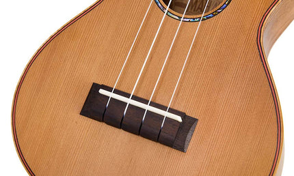 all solid concert ukulele, natural, with bag