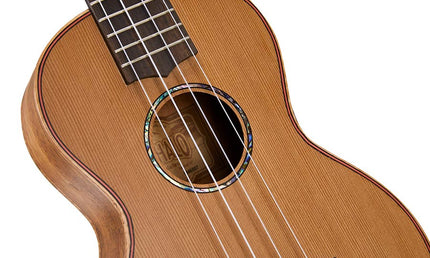 all solid concert ukulele, natural, with bag