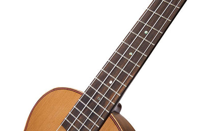 all solid concert ukulele, natural, with bag