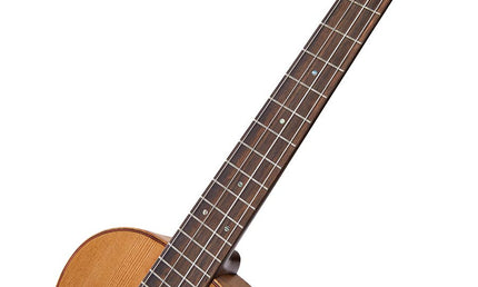 all solid baritone ukulele, natural, with bag