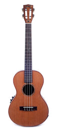 all solid baritone ukulele, with MEQ2 9v preamp, natural, with bag