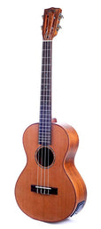 all solid baritone ukulele, with MEQ2 9v preamp, natural, with bag