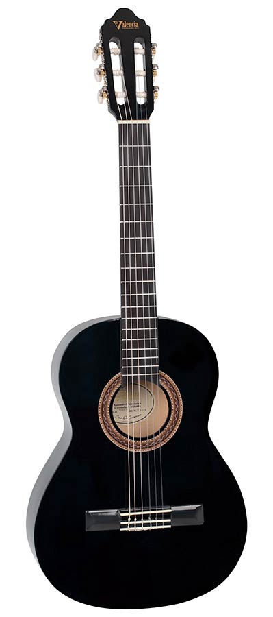 Valencia - VC103BK - Classic Guitar 3/4 – Fb, Black
