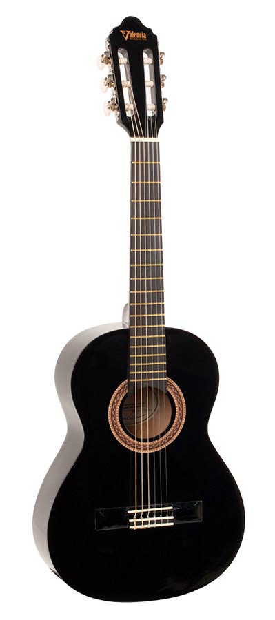 Valencia - VC102BK - Classic Guitar 1/2 – Fb, Black