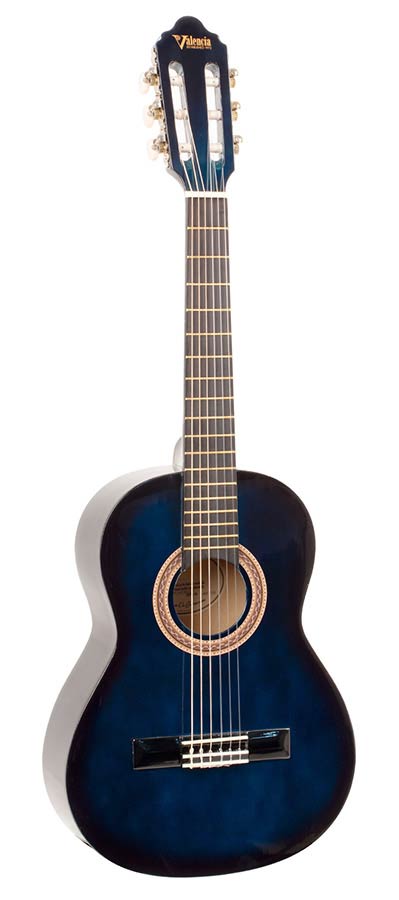 Valencia - VC102BUS - Classic Guitar 1/2 – Blue Sunburst