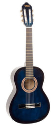 classic guitar 1/2, linden body, maple fb, blue sunburst