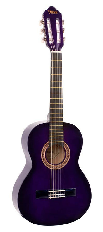 classic guitar 1/2, linden body, maple fb, purple sunburst