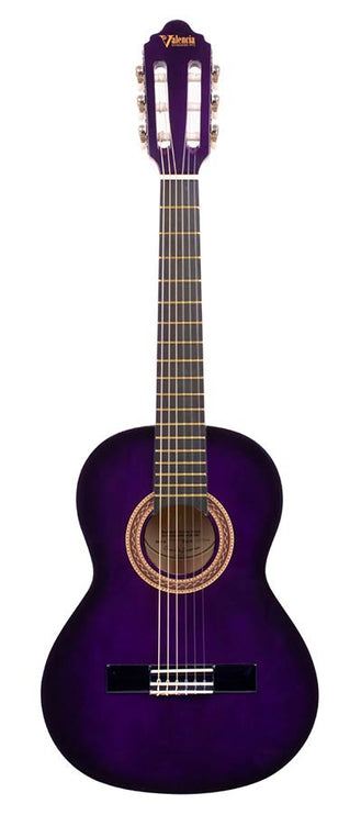 classic guitar 1/2, linden body, maple fb, purple sunburst