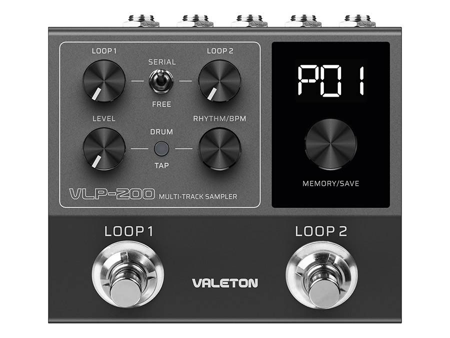 Valeton - VLP-200 - multi-track (24 bit stereo) looper pedal with drum patterns