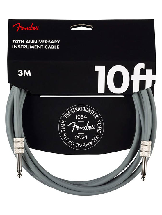 Fender - 990823070 - 10ft Anniversary instrument cable – Cable, Gray,