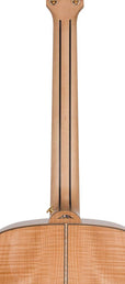 jumbo guitar with solid spruce top, maple b&s, amara ebony fb, with deluxe gigbag and wooden stand