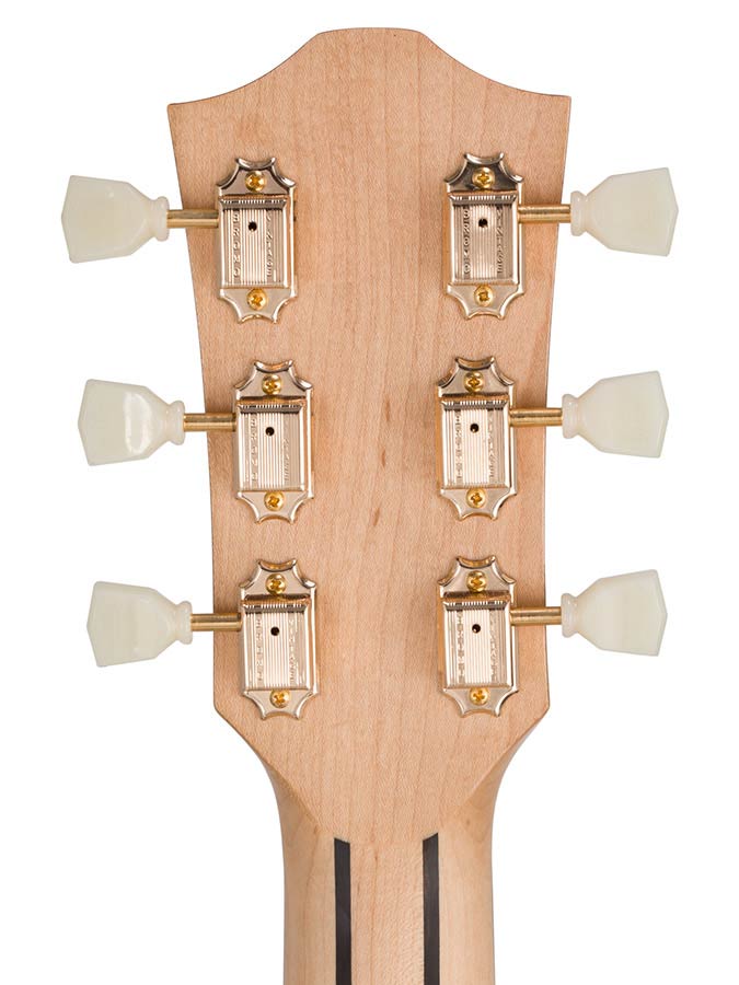jumbo guitar with solid spruce top, maple b&s, amara ebony fb, with deluxe gigbag and wooden stand