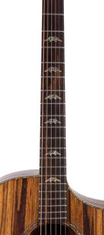Hillside auditorium guitar all solid mango, amara ebony fb, Fishman Sonitone EQ, dlx gigbag