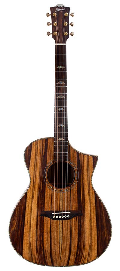 Hillside auditorium guitar all solid mango, amara ebony fb, Fishman Sonitone EQ, dlx gigbag