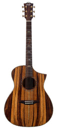 Hillside auditorium guitar all solid mango, amara ebony fb, Fishman Sonitone EQ, dlx gigbag