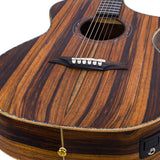 Hillside auditorium guitar all solid mango, amara ebony fb, Fishman Sonitone EQ, dlx gigbag