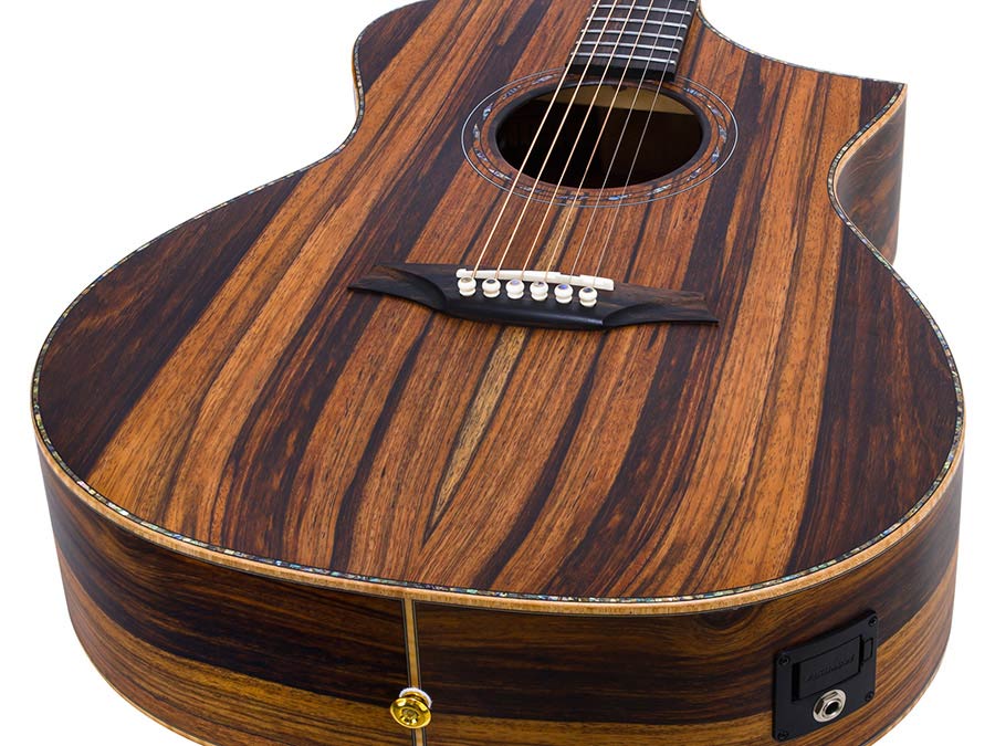 Hillside auditorium guitar all solid mango, amara ebony fb, Fishman Sonitone EQ, dlx gigbag