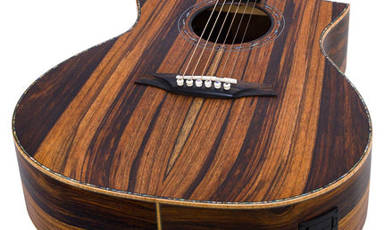 Hillside auditorium guitar all solid mango, amara ebony fb, Fishman Sonitone EQ, dlx gigbag