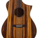 Hillside auditorium guitar all solid mango, amara ebony fb, Fishman Sonitone EQ, dlx gigbag