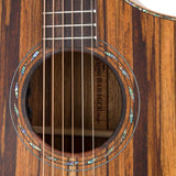 Hillside auditorium guitar all solid mango, amara ebony fb, Fishman Sonitone EQ, dlx gigbag