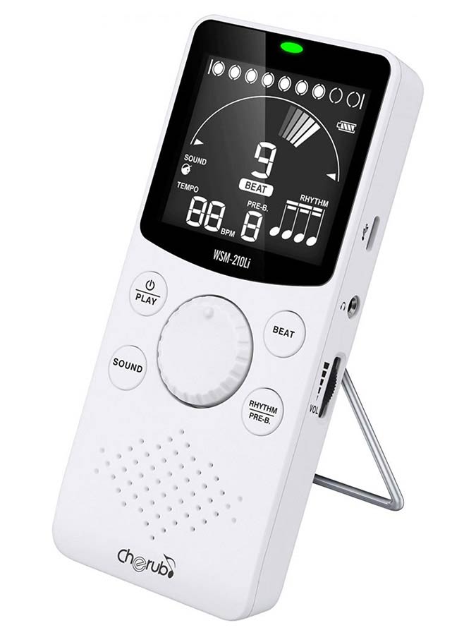 Cherub - WSM-210Li - Rechargeable Metronome with 10 Voices and Rhythms