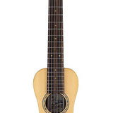 traveller guitar all solid tonewoods, amara ebony b&s & fb, natural, piezo, strap & heavy duty bag