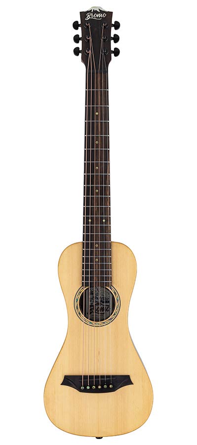 traveller guitar all solid tonewoods, amara ebony b&s & fb, natural, piezo, strap & heavy duty bag