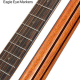 traveller guitar all solid tonewoods, amara ebony b&s & fb, natural, piezo, strap & heavy duty bag