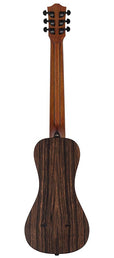 traveller guitar all solid tonewoods, amara ebony b&s & fb, natural, piezo, strap & heavy duty bag