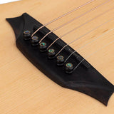 traveller guitar all solid tonewoods, amara ebony b&s & fb, natural, piezo, strap & heavy duty bag