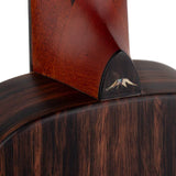 traveller guitar all solid tonewoods, amara ebony b&s & fb, natural, piezo, strap & heavy duty bag