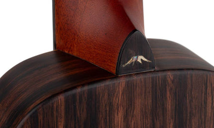traveller guitar all solid tonewoods, amara ebony b&s & fb, natural, piezo, strap & heavy duty bag