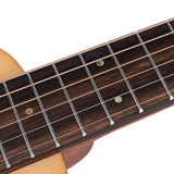 traveller guitar all solid tonewoods, amara ebony b&s & fb, natural, piezo, strap & heavy duty bag