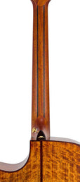 auditorium guitar with solid spruce top, 5A movingui b&s, amara ebony fb, cutaway, EQ and gigbag