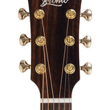 auditorium guitar with solid spruce top, 5A movingui b&s, amara ebony fb, cutaway, EQ and gigbag