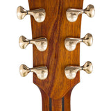 auditorium guitar with solid spruce top, 5A movingui b&s, amara ebony fb, cutaway, EQ and gigbag